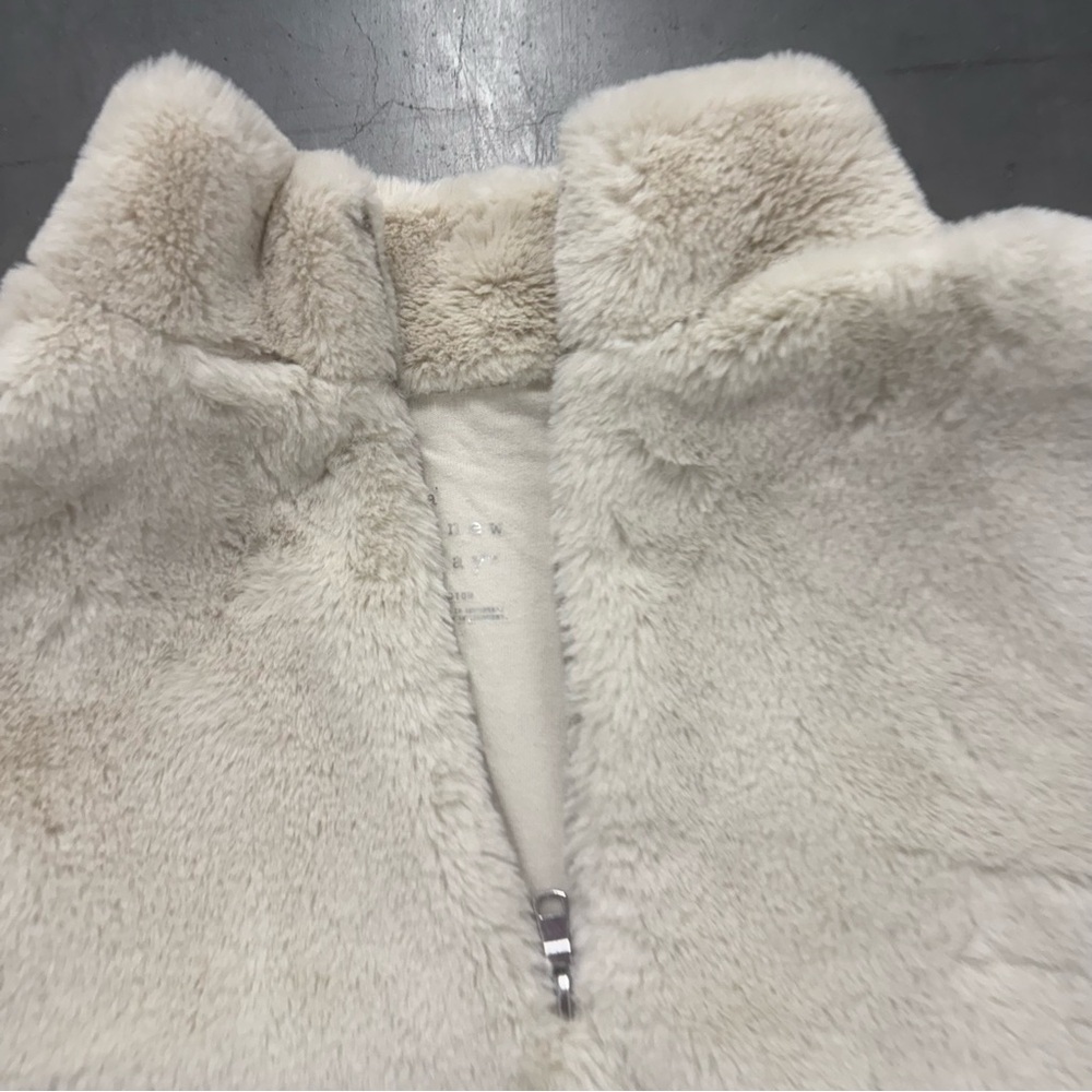 a new day Cream Faux Fur Teddy Sherpa Pullover M - Picture 2 of 4
